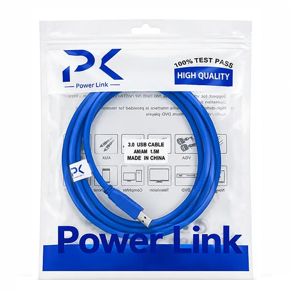 بسته بندی اورجینال کابل USB 3.0 پاور لینک 1.5 متری PK