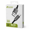 بسته‌بندی کابل USB به تایپ سی ایلون TC7 مناسب شارژ و انتقال دیتا