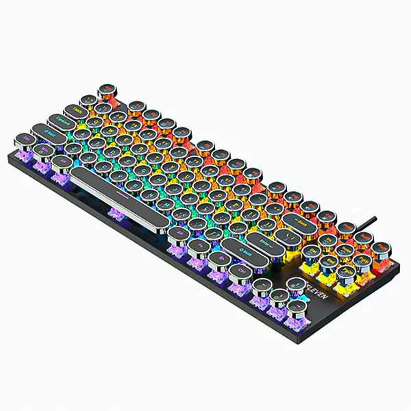کیبورد مکانیکال گیمینگ ایلون مدل ENIGMA با نورپردازی RGB و کلیدهای گرد