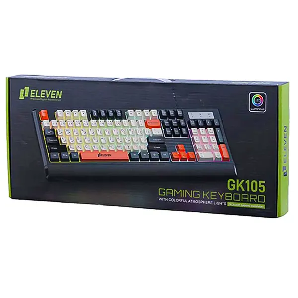 جعبه بسته بندی کیبورد مخصوص بازی ایلون مدل Eleven GK105