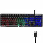 کیبورد گیمینگ پی نت مدل KB-1100 با نورپردازی چندرنگ RGB