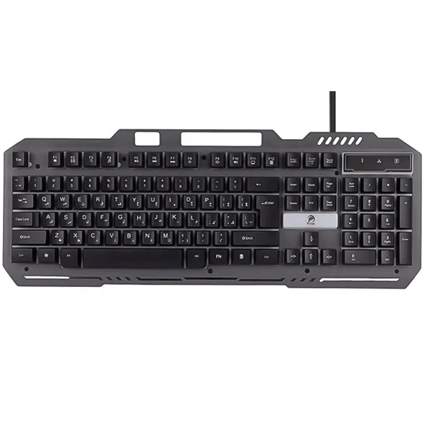 کیبورد گیمینگ پی نت مدل KB-1700 با بدنه فلزی و استند موبایل