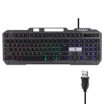کیبورد گیمینگ پی نت مدل KB-1700 با بدنه فلزی و استند موبایل
