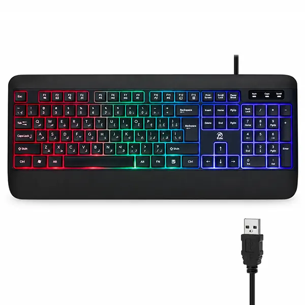کیبورد گیمینگ سایلنت پی نت مدل KB-1400 با نورپردازی RGB