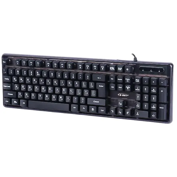 کیبورد گیمینگ دی‌نت DT-997 با نورپردازی RGB و کلیدهای فارسی و انگلیسی