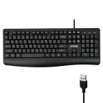 کیبورد سیم دار مشکی JEDEL مدل K26 با کابل اتصال USB
