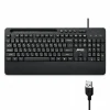 کیبورد سیم دار مشکی JEDEL K27 با استند گوشی و رابط USB