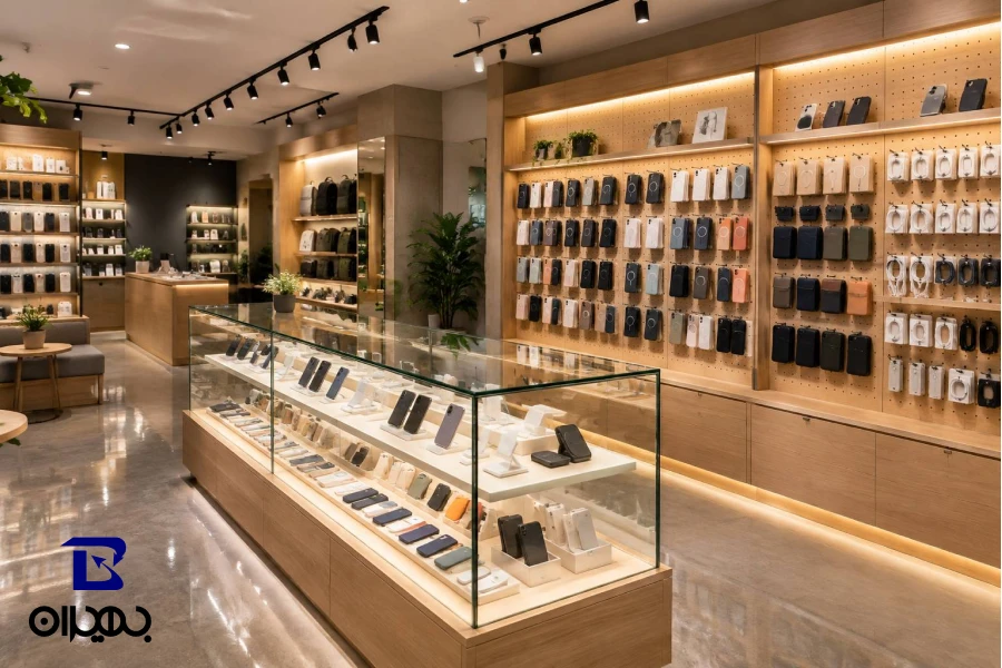 Mobile phone accessory shop decor
