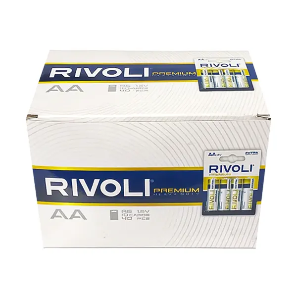 جعبه مادر ۴۰ عددی باتری قلمی ریولی RIVOLI مدل R6 ولتاژ ۱.۵ ولت