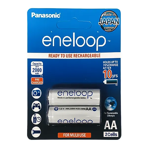 جعبه مادر عمده باتری قابل شارژ قلمی پاناسونیک مدل eneloop ظرفیت ۲۰۰۰ میلی‌آمپر ساعت