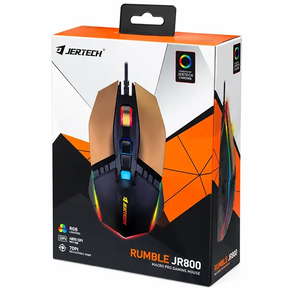 ماوس مخصوص بازی جرتک مدل RUMBLE JR800 رنگ سفید