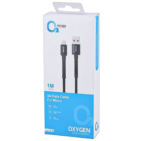 جعبه ی کابل USB به MicroUSB اکسیژن مدل LX-25 طول 1 متر