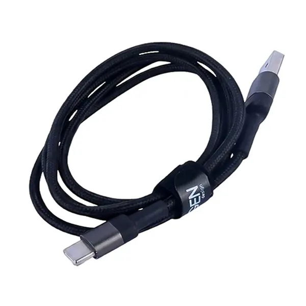 کابل USB به Type-C اکسیژن مدل LX-1 طول 1 متر به صورت جمع‌شده با بند نگه‌دارنده
