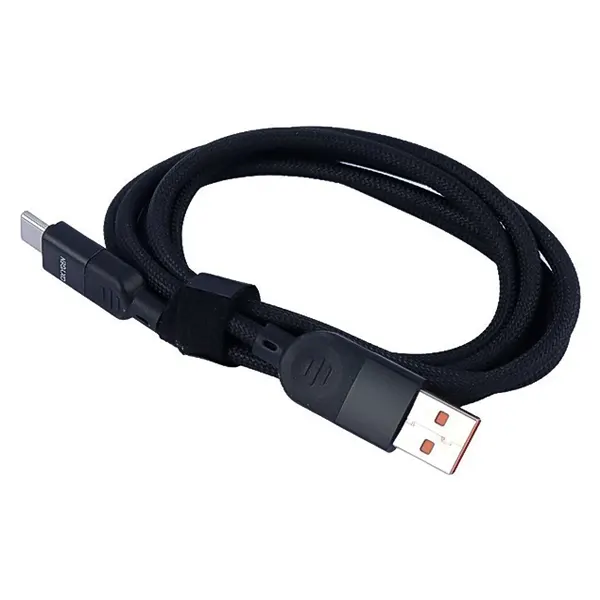 کابل USB به Type-C اکسیژن مدل LX-36 طول 1.2 متر به صورت جمع‌شده با بند نگه‌دارنده