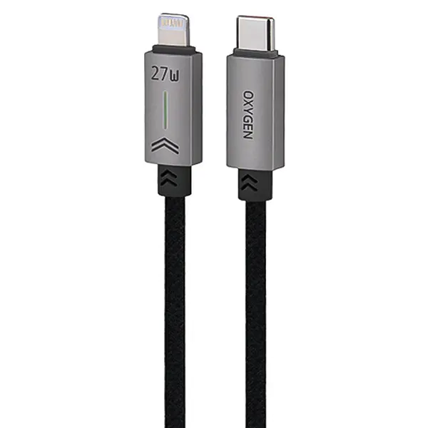 کابل تایپ‌سی به لایتنینگ 27 وات اکسیژن مدل LX-47 با روکش بافته‌شده