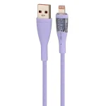 کابل USB به لایتنینگ شفاف 3A اکسیژن مدل LX-24 طول 1 متر
