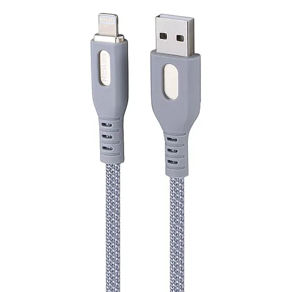 کابل USB به لایتنینگ ۳ آمپر اکسیژن مدل LX-27 با روکش بافته‌شده