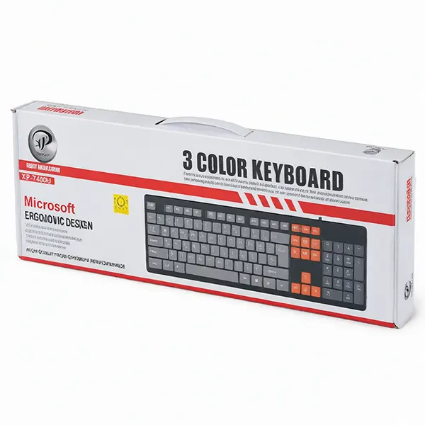 جعبه محصول کیبورد ایکس پی پروداکت XP-7400U با مشخصات طراحی ارگونومیک