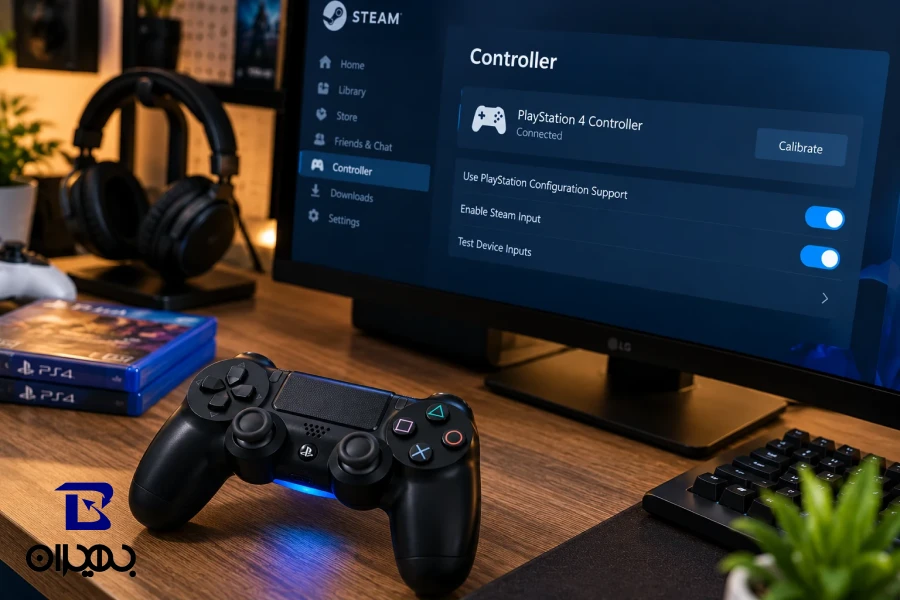 اتصال دسته ps4 به کامپیوتر و استفاده از کنترلر با Steam